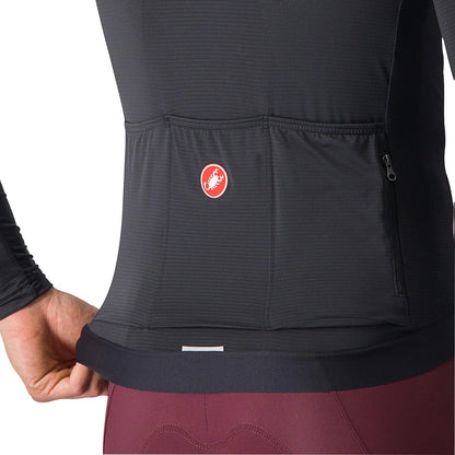 Castelli Espresso Long Sleeve Mens Cycling Jersey - Black