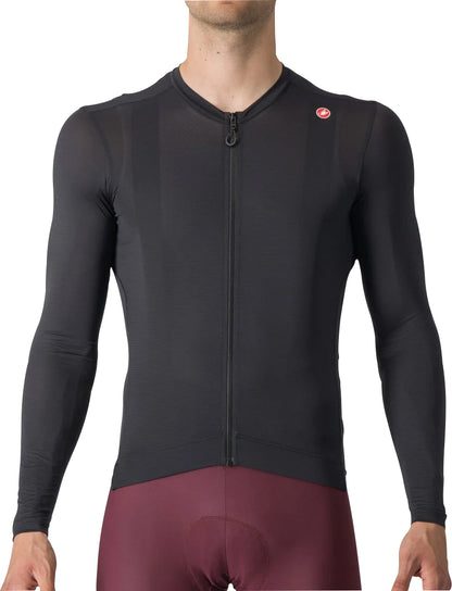 Castelli Espresso Long Sleeve Mens Cycling Jersey - Black