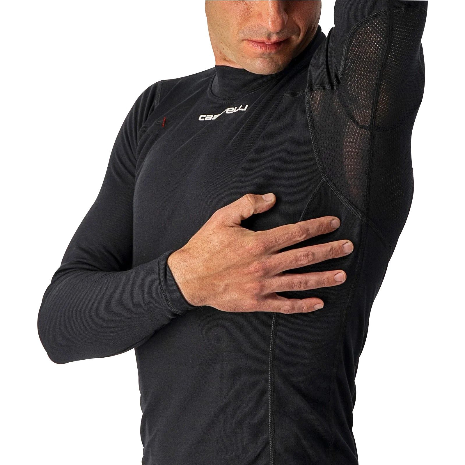 Castelli Flanders Warm Long Sleeve Mens Cycling Base Layer Black