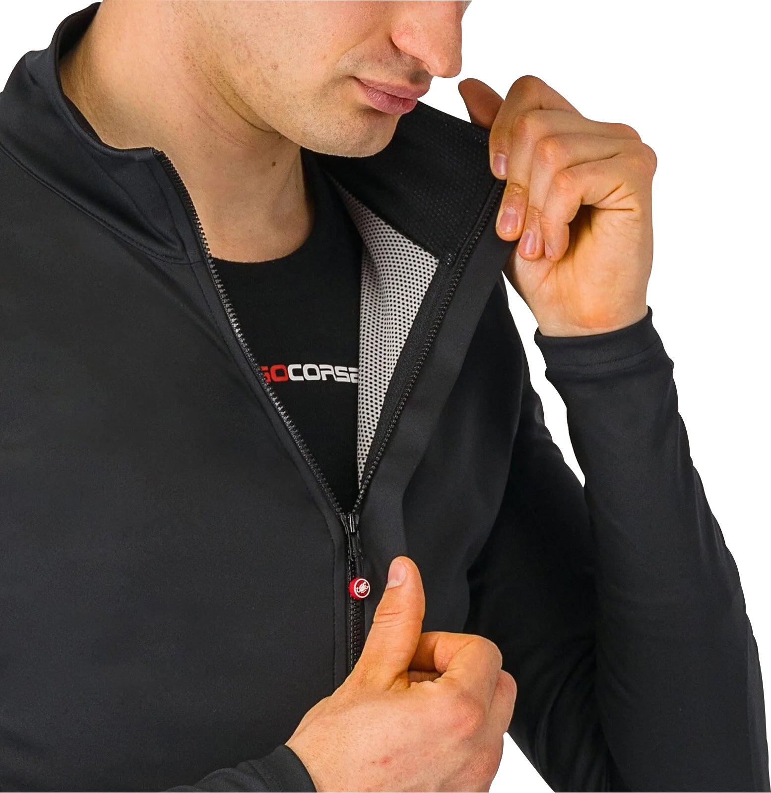 Castelli Perfetto サイクル ジャケット メンズ Small Castelli Perfetto Air Mens Cycling Jacket - Black – Start Fitness