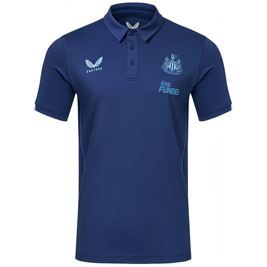 Castore Newcastle United Players Travel Short Sleeve Polo Tm0942 Bluedepths