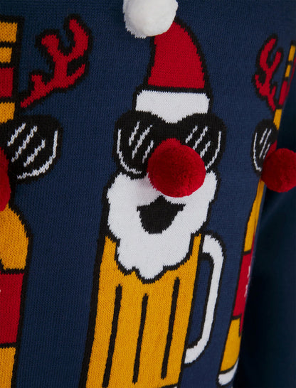 Christmas Cheer Mens Christmas Jumper - Blue