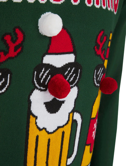 Christmas Cheer Mens Christmas Jumper - Green