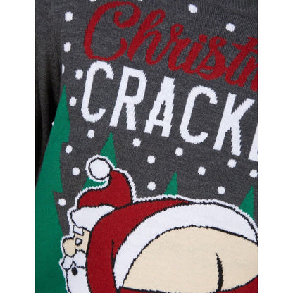 Christmas Cracker Mens Jumper - Grey