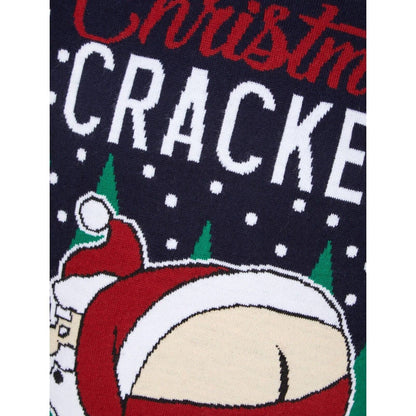 Christmas Cracker Mens Jumper - Navy