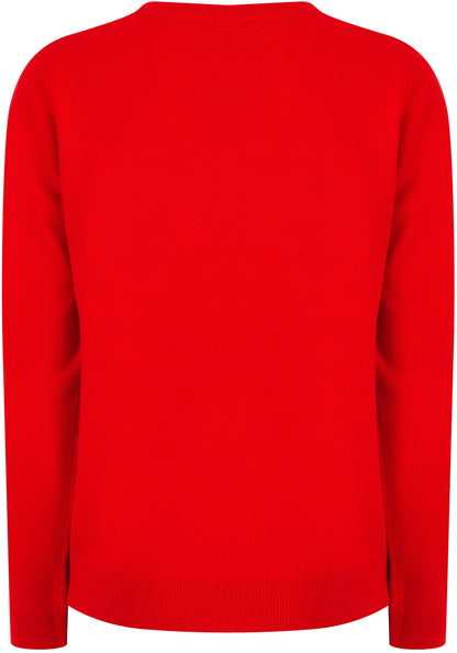 Christmas Kissing Penguin Womens Christmas Jumper - Red