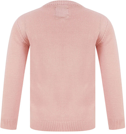 Christmas Llama LED Light Up Junior Christmas Jumper - Pink