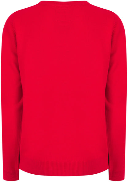 Christmas Merry Stars Junior Christmas Jumper - Red
