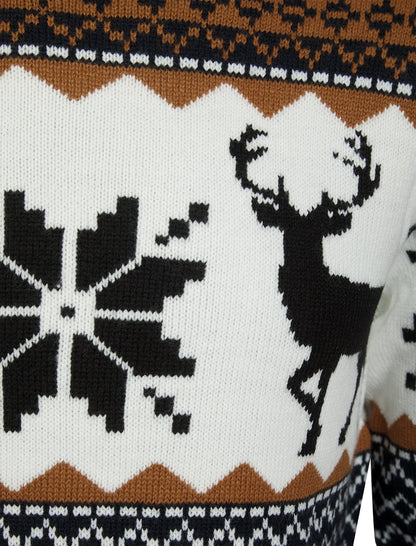 Christmas Nordic Fair Isle Festive Mens Jumper - Ink