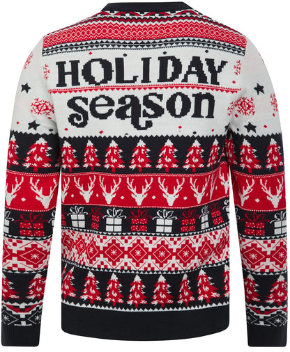Christmas Nordic Fair Isle Holiday Season Mens Jumper - Ink