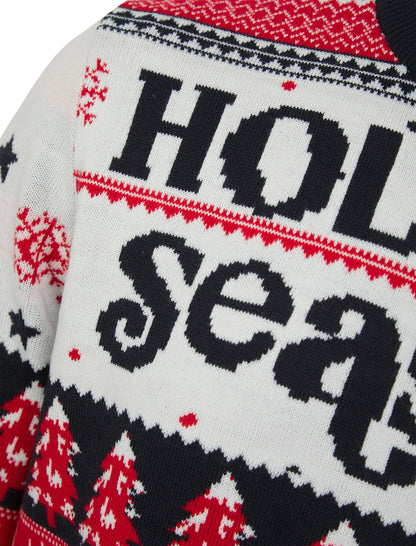 Christmas Nordic Fair Isle Holiday Season Mens Jumper - Ink