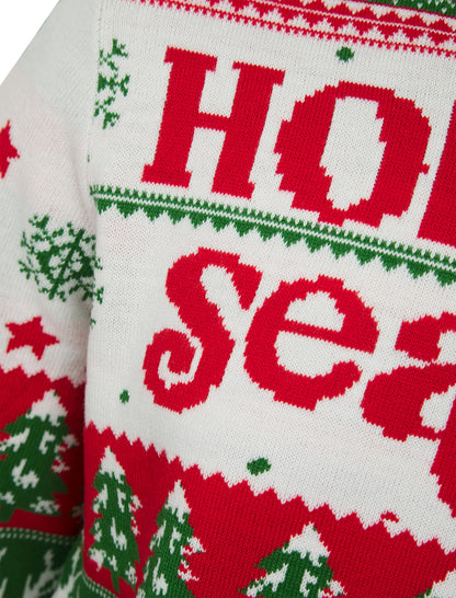 Christmas Nordic Fair Isle Holiday Season Mens Jumper - Red