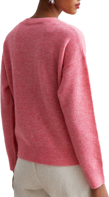 Christmas Pudding Sequin Womens Christmas Jumper - Pink