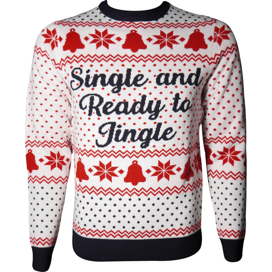 Christmas Ready To Jingle Mens Jumper - White