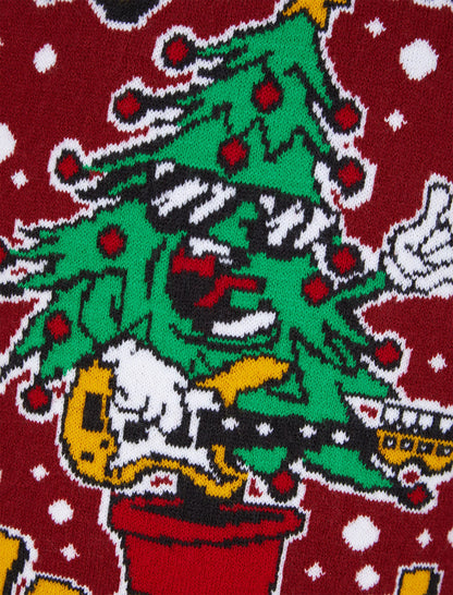 Christmas Rocking Tree Junior Christmas Jumper - Red