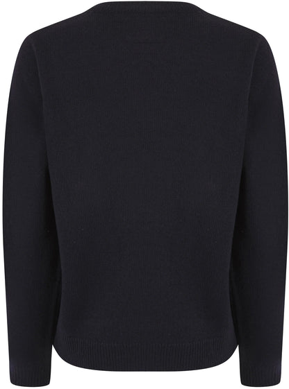 Christmas Rudolph Laughing Womens Christmas Jumper - Ink