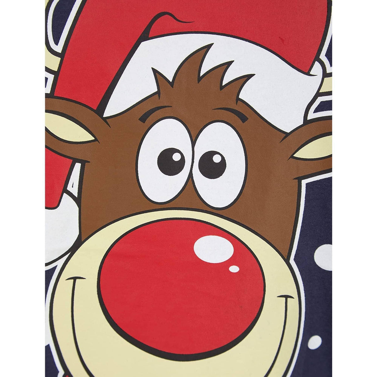 Christmas Rudolph Snowflake Short Sleeve  Peacoat Details