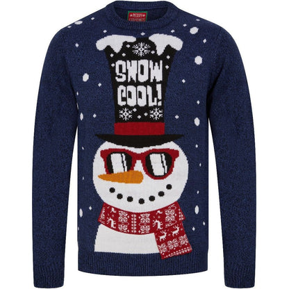 Christmas Snowman Shades Jumper  Ink