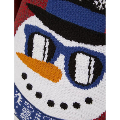 Christmas Snowman Shades Jumper  Red Details