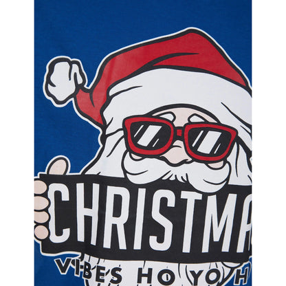 Christmas Vibes Mens Short Sleeve Top - Blue