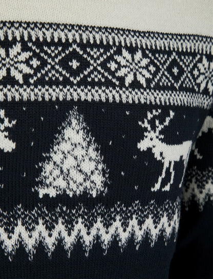 Christmas Weststag Nordic Fairisle Mens Christmas Jumper - Grey