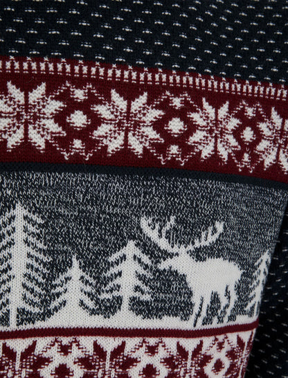 Christmas Westwick Festive Scene Mens Jumper - Ink