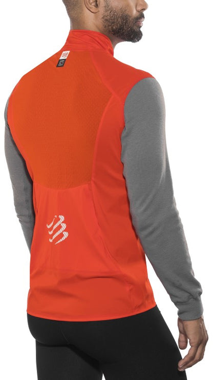 Compressport Hurricane V2 Mens Running Gilet - Red