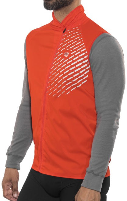 Compressport Hurricane V2 Mens Running Gilet - Red
