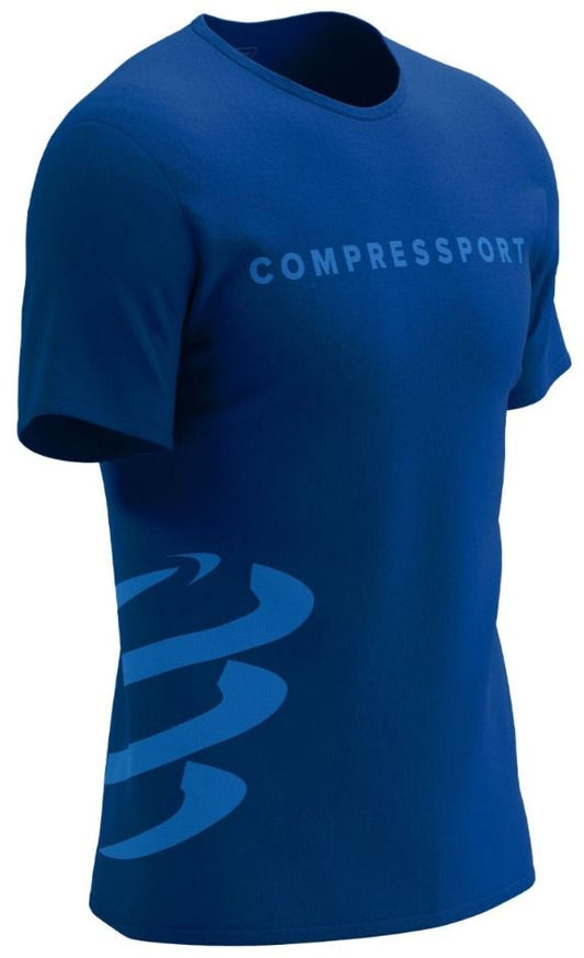 Compressport Logo Short Sleeve Mens Running Top - Blue