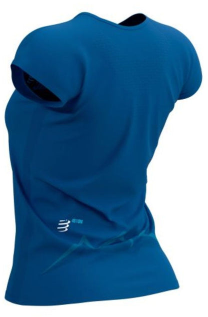 Compressport Mont Blanc 2021 Short Sleeve Womens Running Top - Blue