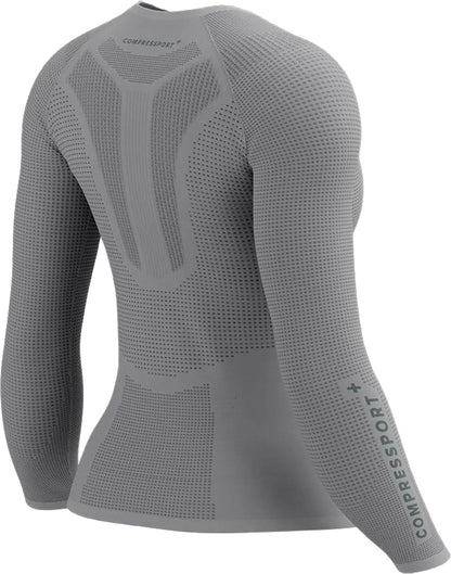 Compressport On/Off Base Layer Long Sleeve Womens Running Top - Grey