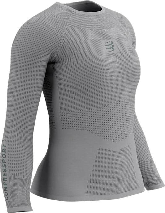 Compressport On/Off Base Layer Long Sleeve Womens Running Top - Grey