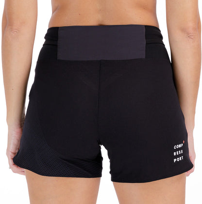 Compressport Performance Womens Running Shorts - Black