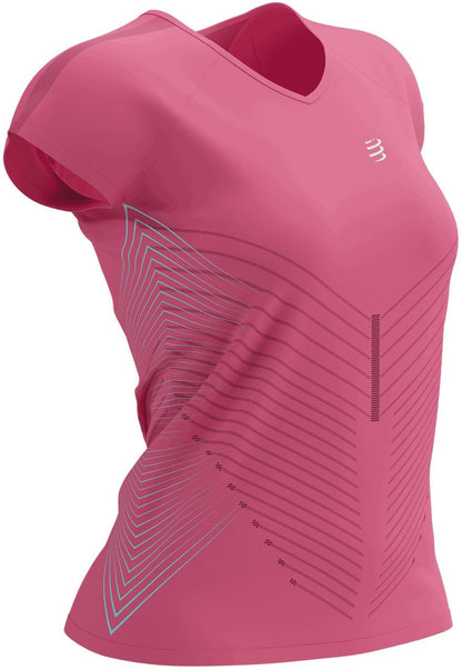 Compressport Performance Short Sleeve Womens Running Top - Pink