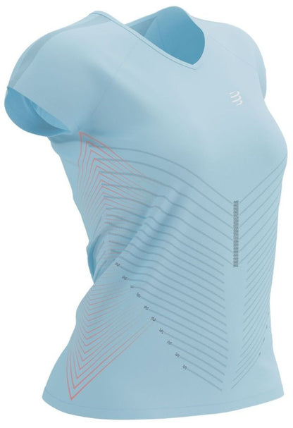 Compressport Performance Short Sleeve Womens Running Top - Blue