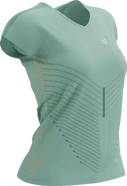 Compressport Performance Short Sleeve Womens Running Top - Green