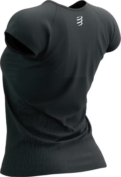 Compressport Performance Short Sleeve Womens Running Top - Black