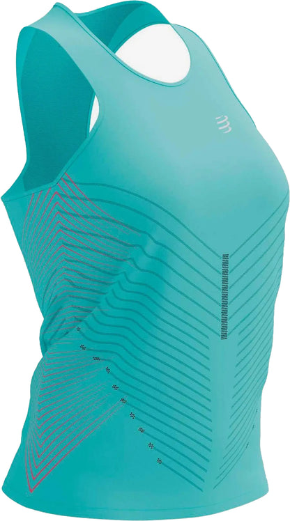 Compressport Performance Womens Running Vest Tank Top - Green