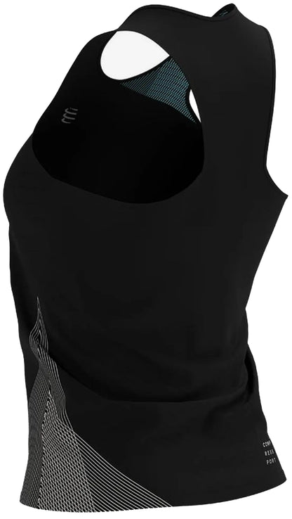 Compressport Performance Womens Running Vest Tank Top - Black