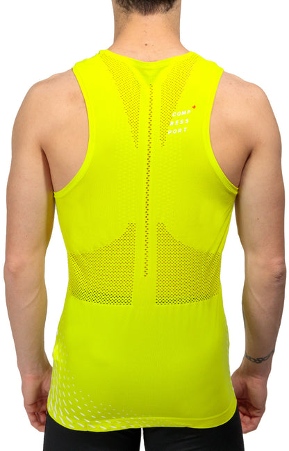 Compressport Pro Racing Mens Running Vest - Yellow