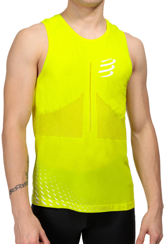 Compressport Pro Racing Mens Running Vest - Yellow