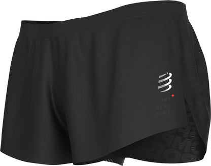 Compressport Racing Mens Split Running Shorts - Black