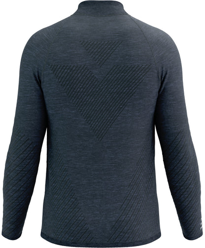 Compressport Seamless Full Zip Long Sleeve Mens Running Top - Blue