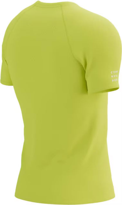 Compressport Training Short Sleeve Mens Running Top - Yellow