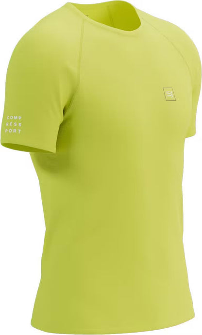 Compressport Training Short Sleeve Mens Running Top - Yellow