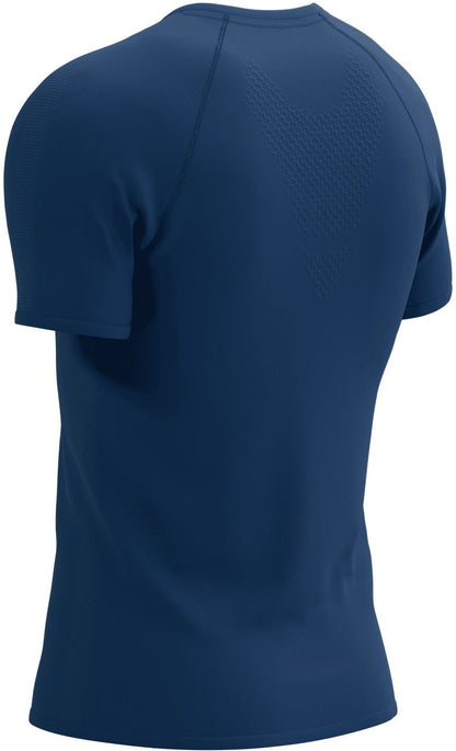 Compressport Training Short Sleeve Mens Running Top - Blue