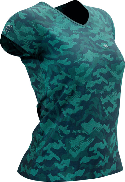 Compressport Training Short Sleeve Womens Running Top - Green