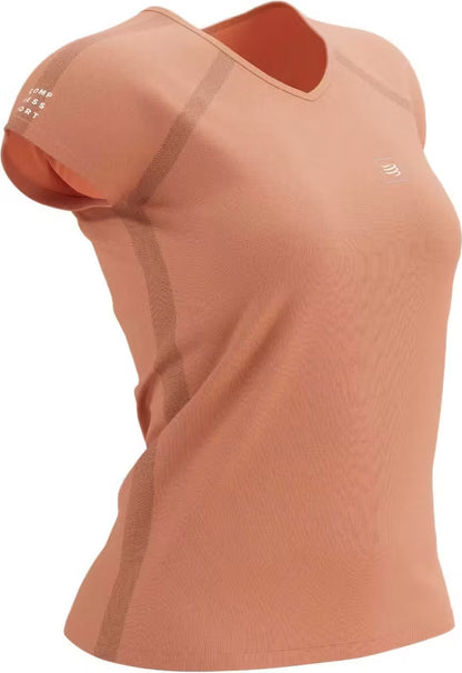 Compressport Training Short Sleeve Womens Running Top - Orange