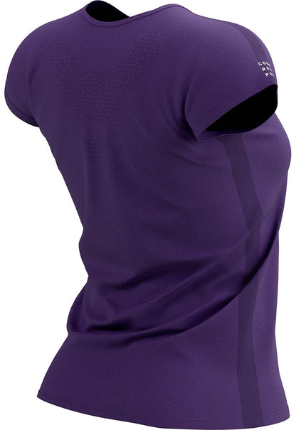 Compressport Training Short Sleeve Womens Running Top - Purple