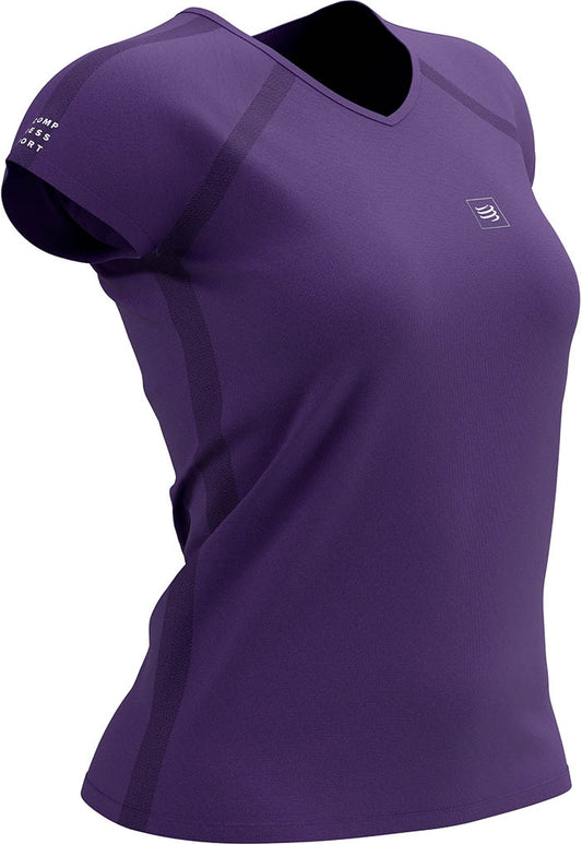 Compressport Training Short Sleeve Womens Running Top - Purple
